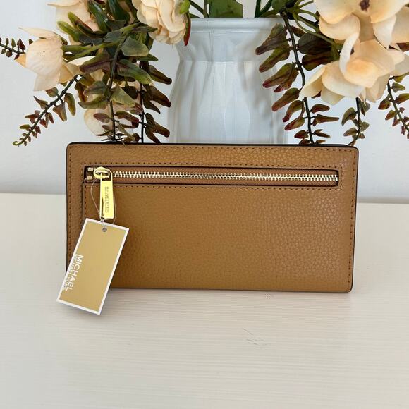 Michael Kors Reed Large Pebbled Leather Wallet Deer MK - Picture 2 of 4